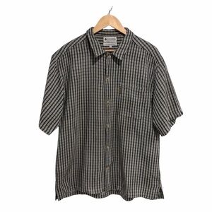 2/$25 Columbia Men's Plaid Short Sleeve Button-Down Shirt 100% Cotton